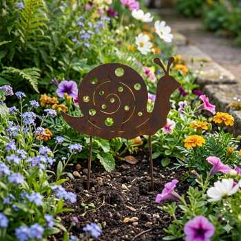 Liebenswerter Beetstecker Schnecke ca. 22 cm - Gartendekoration